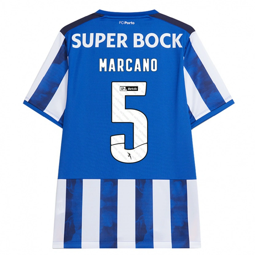 Danxen Bambino Maglia Iván Marcano #5 Blu Bianco Kit Gara Home 2024/25 Maglietta