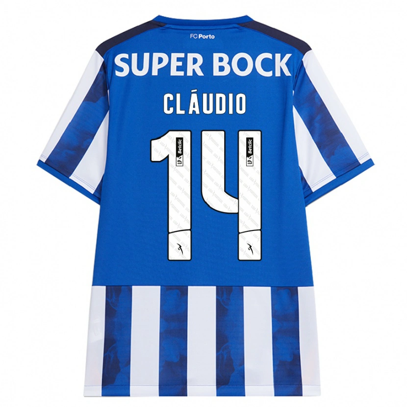 Danxen Bambino Maglia Cláudio Ramos #14 Blu Bianco Kit Gara Home 2024/25 Maglietta