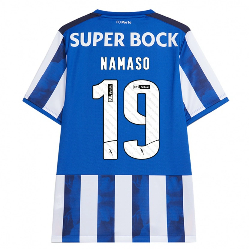 Danxen Bambino Maglia Danny Namaso #19 Blu Bianco Kit Gara Home 2024/25 Maglietta