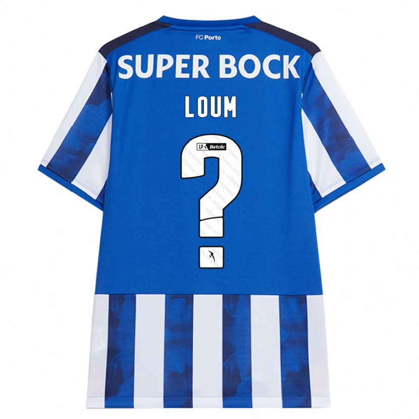 Danxen Bambino Maglia Mamadou Loum #0 Blu Bianco Kit Gara Home 2024/25 Maglietta