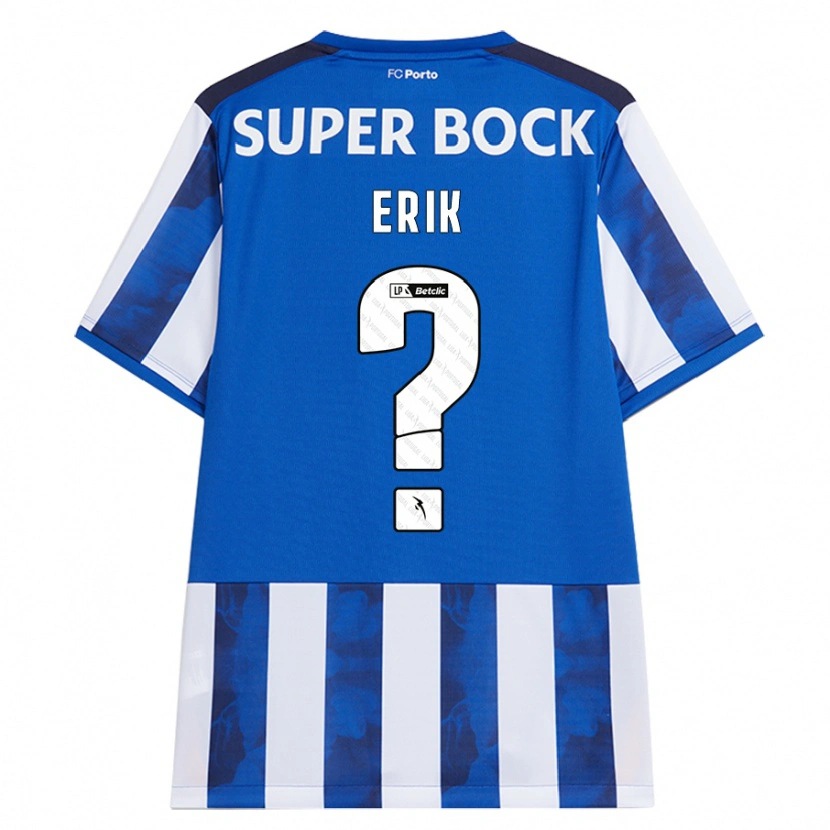 Danxen Bambino Maglia Erik #0 Blu Bianco Kit Gara Home 2024/25 Maglietta