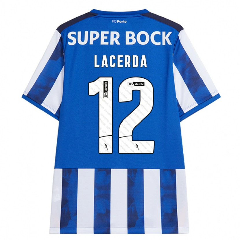 Danxen Bambino Maglia Lacerda #12 Blu Bianco Kit Gara Home 2024/25 Maglietta