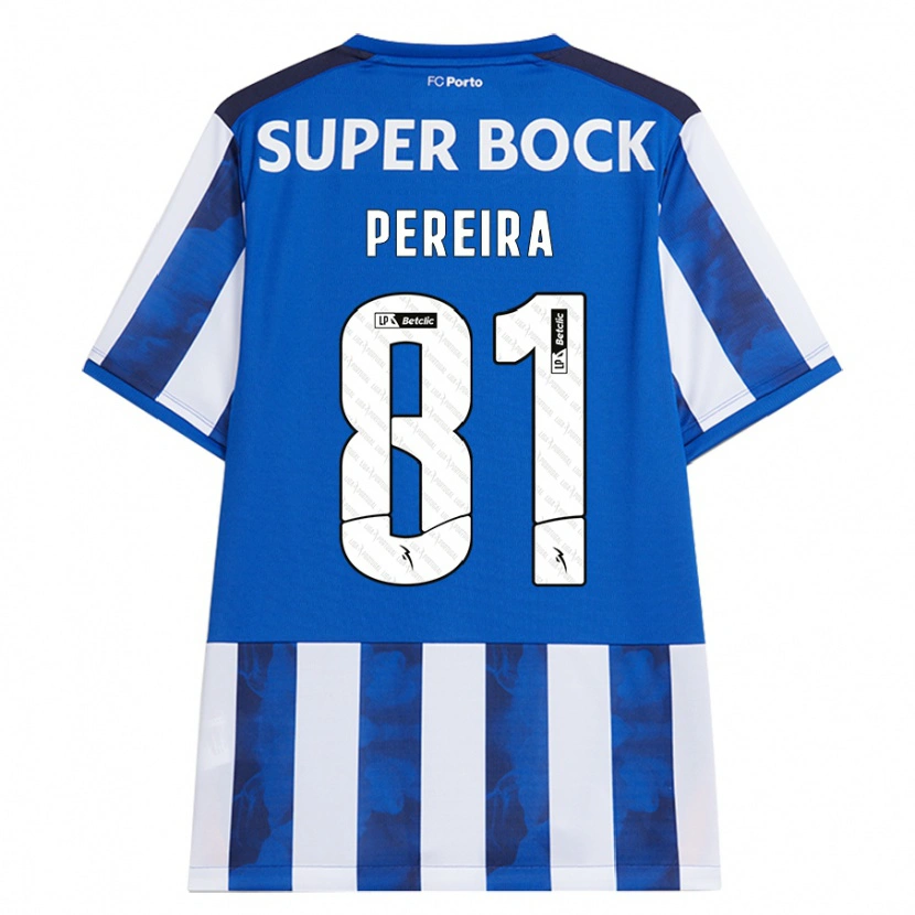 Danxen Bambino Maglia Martim Pereira #81 Blu Bianco Kit Gara Home 2024/25 Maglietta