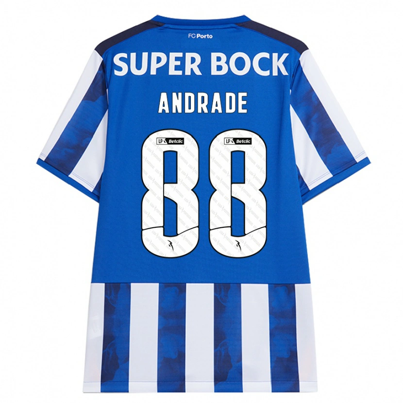 Danxen Bambino Maglia Domingos Andrade #88 Blu Bianco Kit Gara Home 2024/25 Maglietta