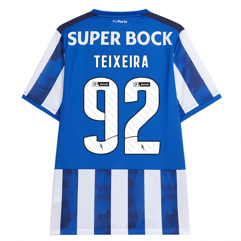 Danxen Bambino Maglia João Teixeira #92 Blu Bianco Kit Gara Home 2024/25 Maglietta