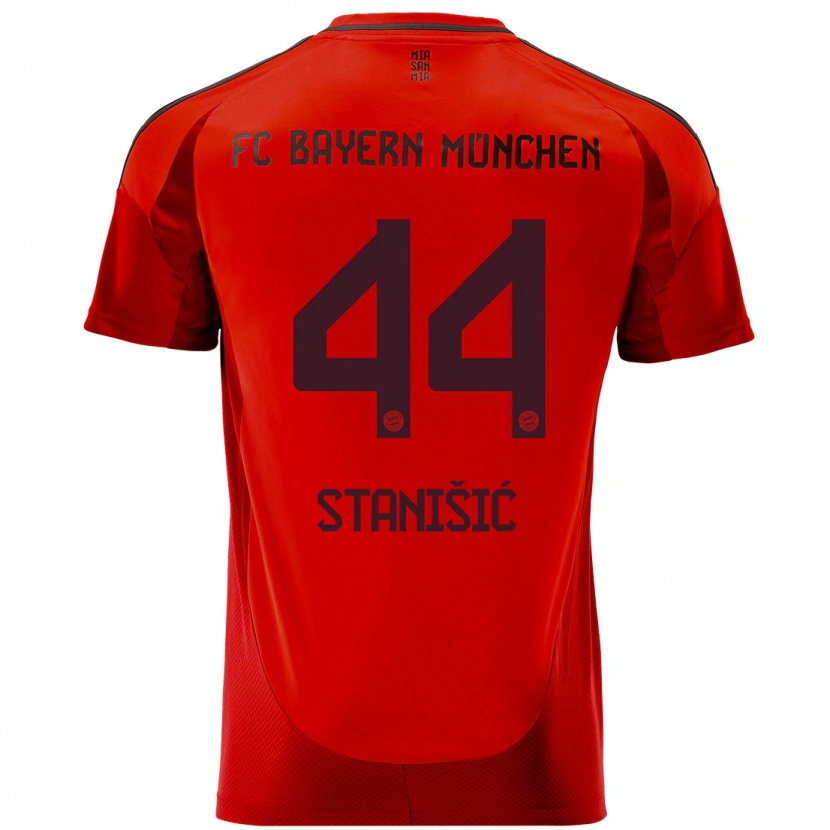 Danxen Bambino Maglia Josip Stanisic #44 Rosso Kit Gara Home 2024/25 Maglietta