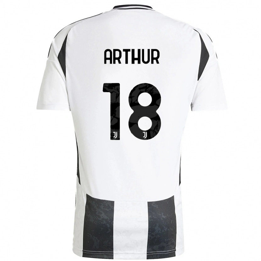 Danxen Bambino Maglia Arthur Melo #18 Bianco Nero Kit Gara Home 2024/25 Maglietta