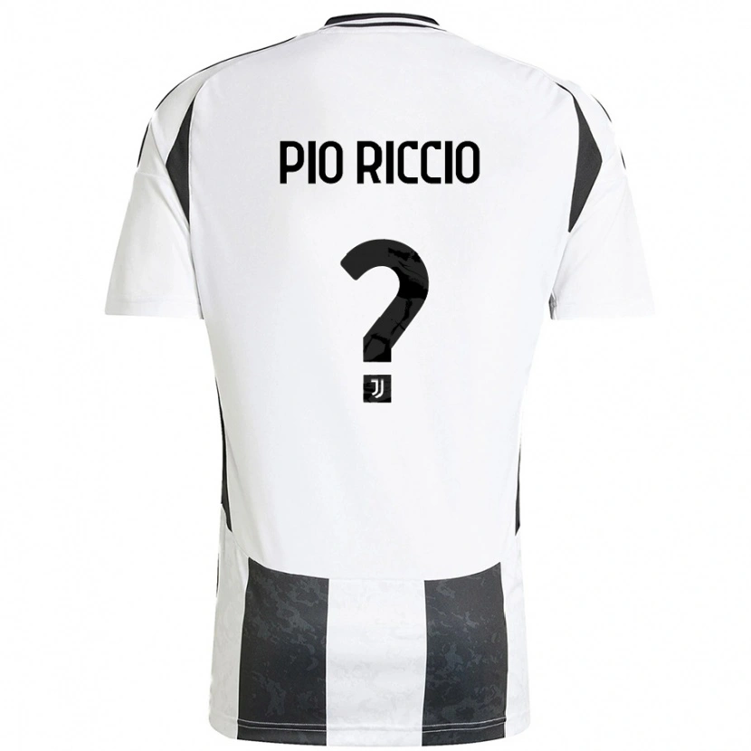 Danxen Bambino Maglia Alessandro Pio Riccio #0 Bianco Nero Kit Gara Home 2024/25 Maglietta