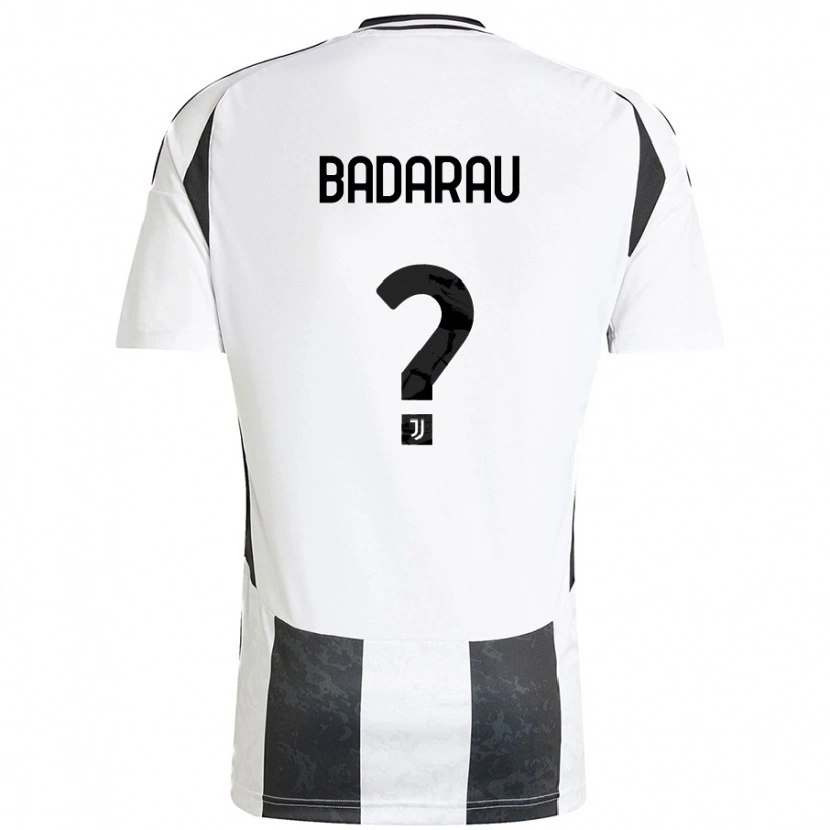 Danxen Bambino Maglia Fabio Bădărău #0 Bianco Nero Kit Gara Home 2024/25 Maglietta