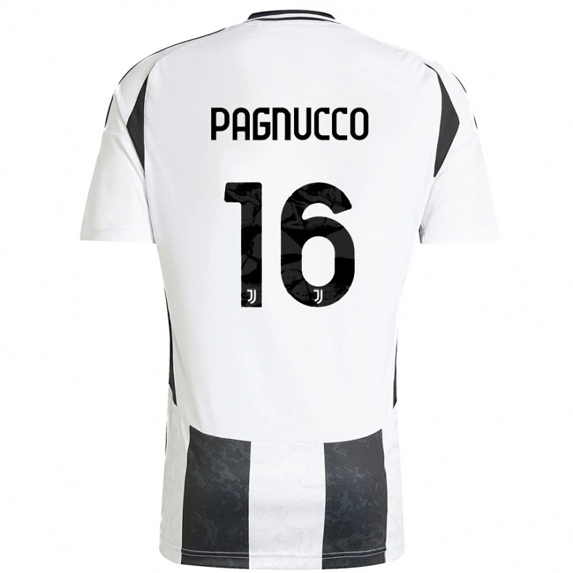 Danxen Bambino Maglia Filippo Pagnucco #16 Bianco Nero Kit Gara Home 2024/25 Maglietta