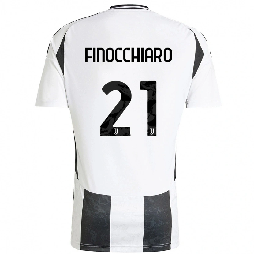 Danxen Bambino Maglia Gabriele Finocchiaro #21 Bianco Nero Kit Gara Home 2024/25 Maglietta