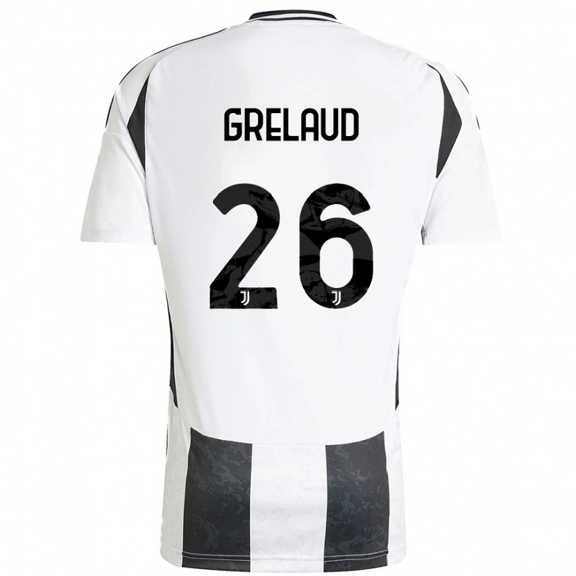 Danxen Bambino Maglia Josue Grelaud #26 Bianco Nero Kit Gara Home 2024/25 Maglietta
