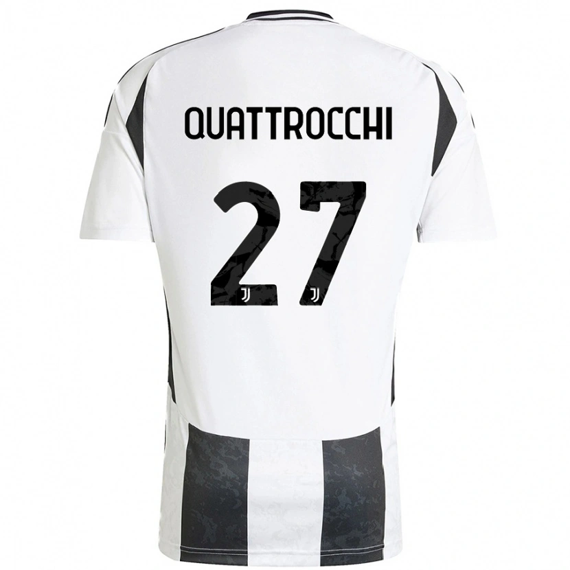 Danxen Bambino Maglia Juan Ignacio Quattrocchi #27 Bianco Nero Kit Gara Home 2024/25 Maglietta