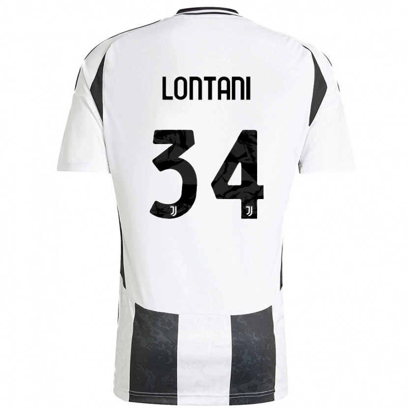 Danxen Bambino Maglia Matteo Lontani #34 Bianco Nero Kit Gara Home 2024/25 Maglietta