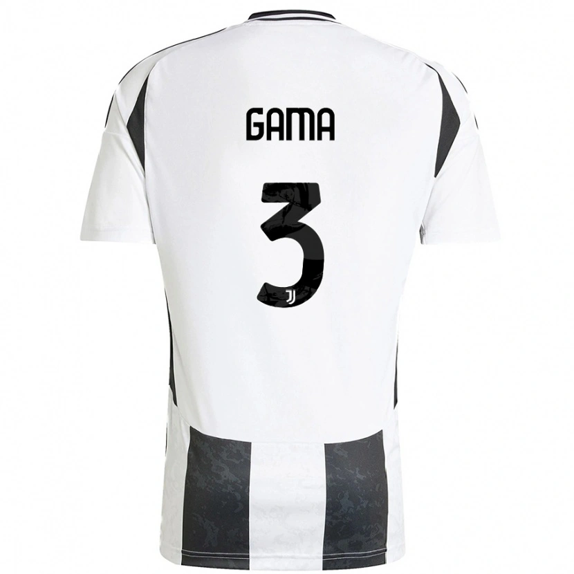 Danxen Bambino Maglia Sara Gama #3 Bianco Nero Kit Gara Home 2024/25 Maglietta