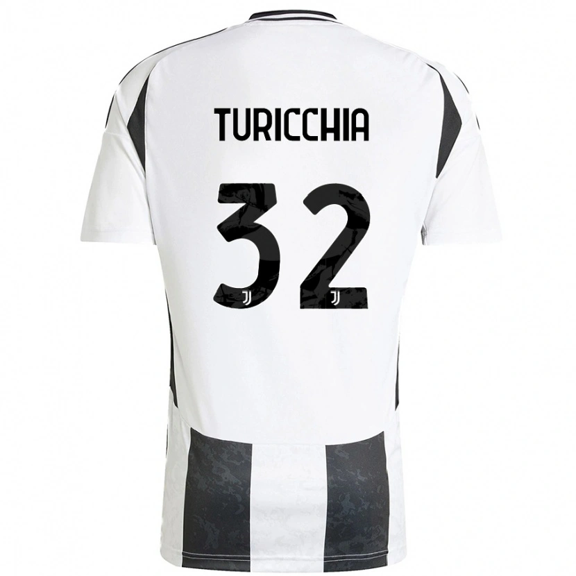 Danxen Bambino Maglia Riccardo Turicchia #32 Bianco Nero Kit Gara Home 2024/25 Maglietta