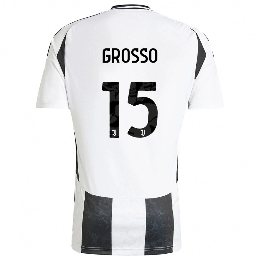 Danxen Bambino Maglia Julia Grosso #15 Bianco Nero Kit Gara Home 2024/25 Maglietta