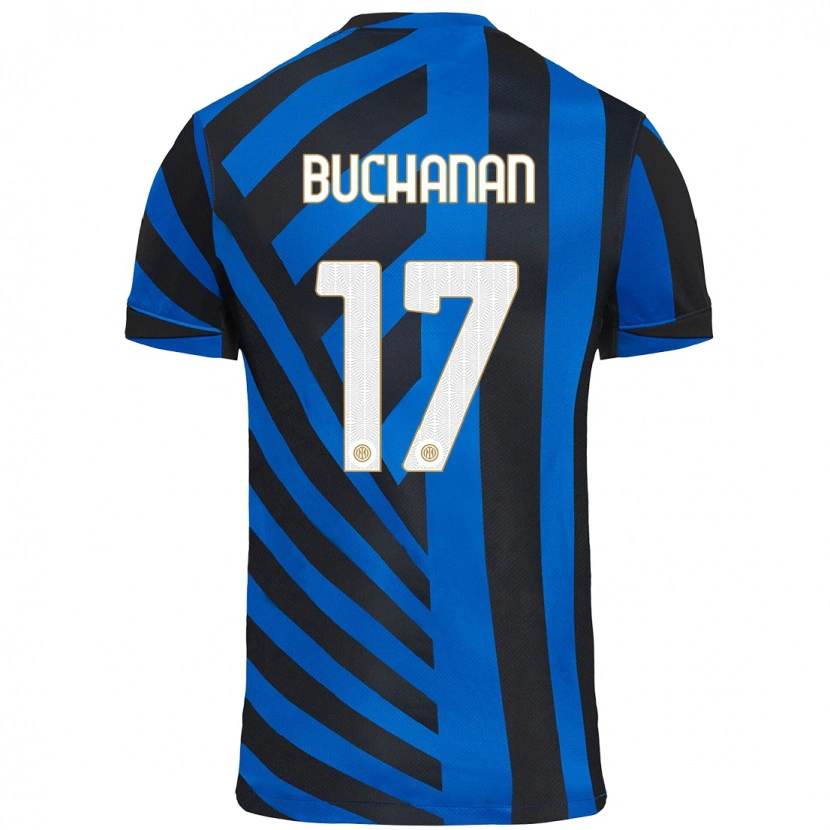 Danxen Bambino Maglia Tajon Buchanan #17 Blu Nero Kit Gara Home 2024/25 Maglietta