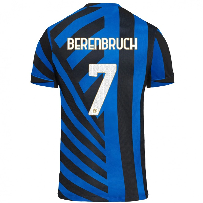 Danxen Bambino Maglia Thomas Berenbruch #7 Blu Nero Kit Gara Home 2024/25 Maglietta