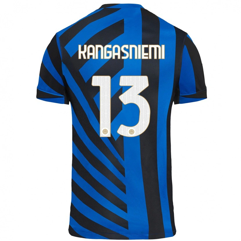 Danxen Bambino Maglia Ilari Kangasniemi #13 Blu Nero Kit Gara Home 2024/25 Maglietta