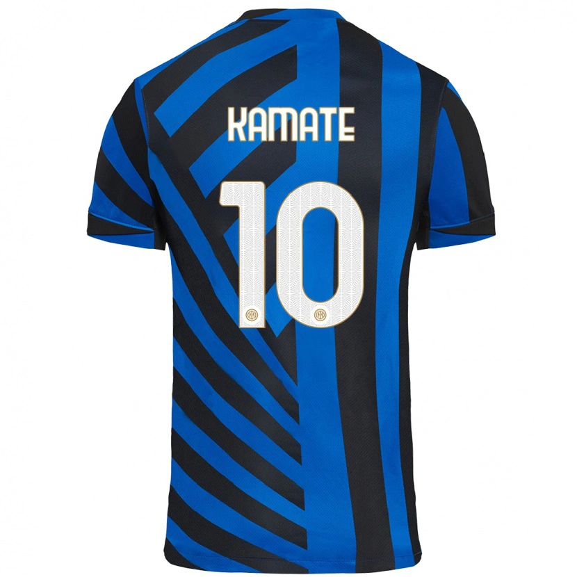 Danxen Bambino Maglia Issiaka Kamate #10 Blu Nero Kit Gara Home 2024/25 Maglietta