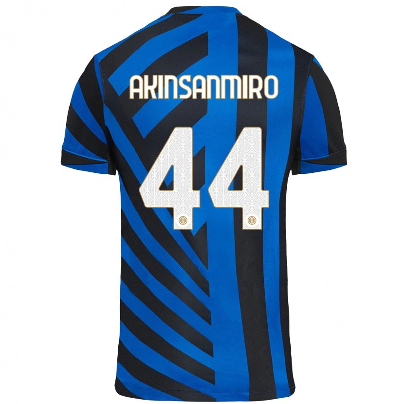 Danxen Bambino Maglia Ebenezer Akinsanmiro #44 Blu Nero Kit Gara Home 2024/25 Maglietta