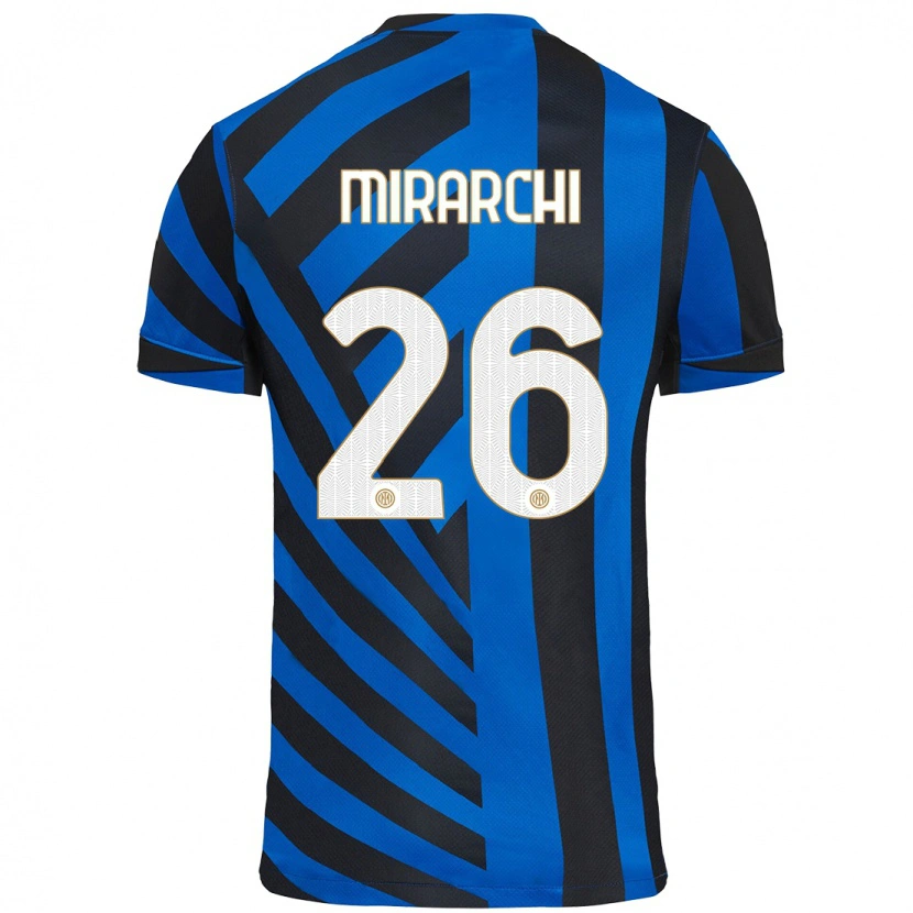 Danxen Bambino Maglia Mattia Mirarchi #26 Blu Nero Kit Gara Home 2024/25 Maglietta
