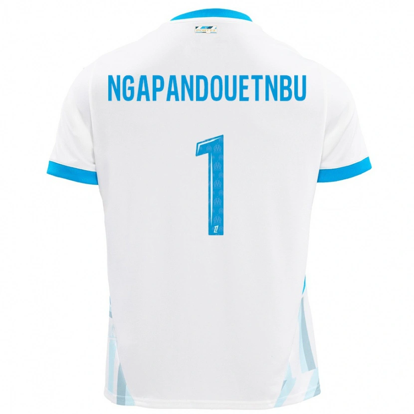 Danxen Bambino Maglia Simon Ngapandouetnbu #1 Bianco Azzurro Kit Gara Home 2024/25 Maglietta