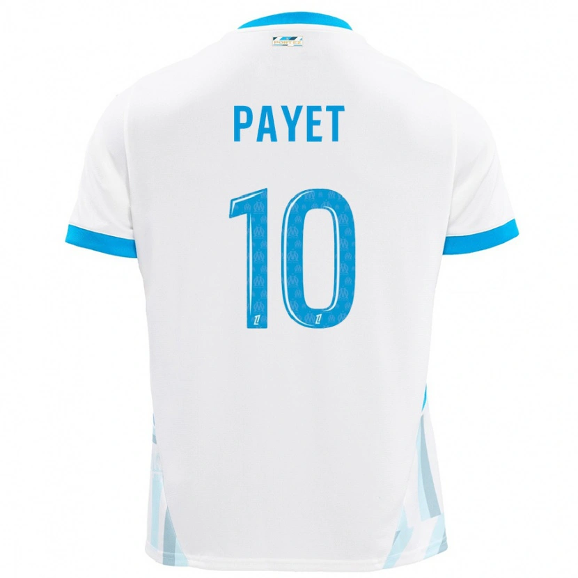 Danxen Bambino Maglia Dimitri Payet #10 Bianco Azzurro Kit Gara Home 2024/25 Maglietta