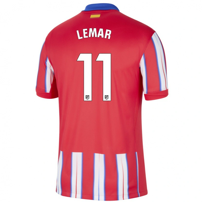 Danxen Bambino Maglia Thomas Lemar #11 Rosso Bianco Blu Kit Gara Home 2024/25 Maglietta