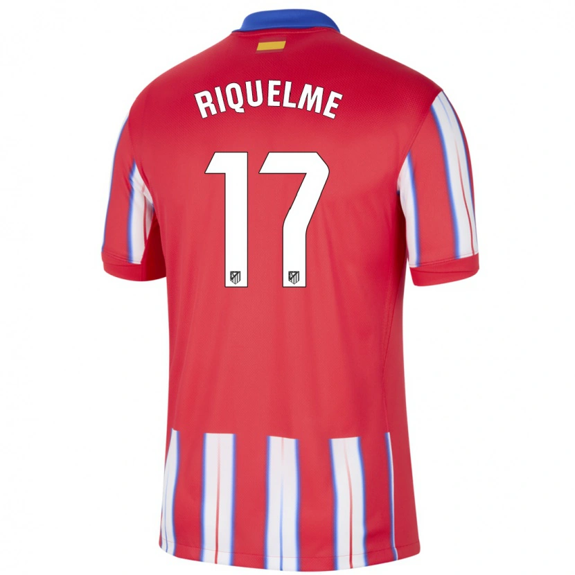 Danxen Bambino Maglia Rodrigo Riquelme #17 Rosso Bianco Blu Kit Gara Home 2024/25 Maglietta