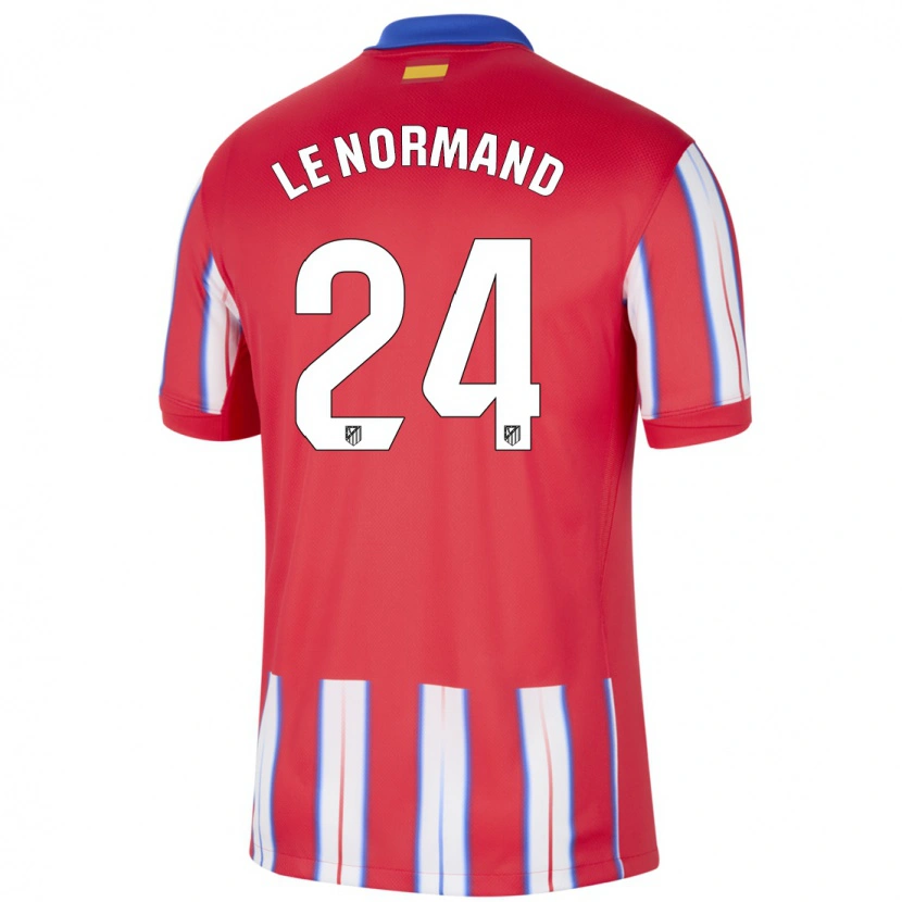 Danxen Bambino Maglia Robin Le Normand #24 Rosso Bianco Blu Kit Gara Home 2024/25 Maglietta