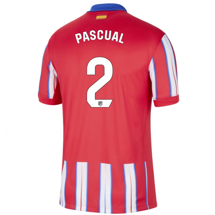 Danxen Bambino Maglia Martín Pascual #2 Rosso Bianco Blu Kit Gara Home 2024/25 Maglietta