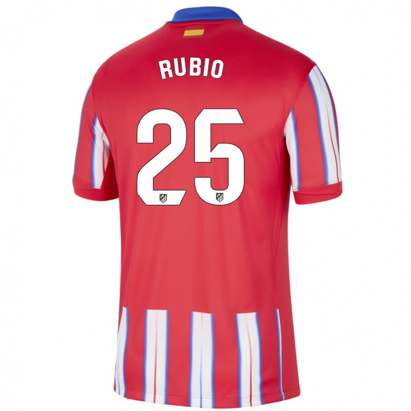 Danxen Bambino Maglia Daniel Rubio #25 Rosso Bianco Blu Kit Gara Home 2024/25 Maglietta