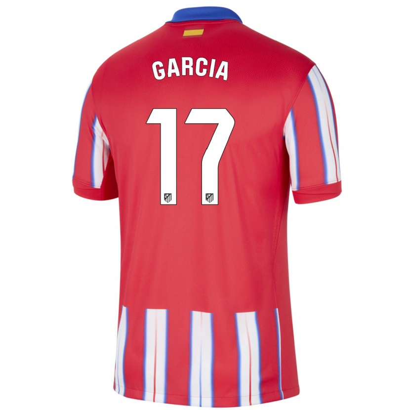 Danxen Bambino Maglia Gaby García #17 Rosso Bianco Blu Kit Gara Home 2024/25 Maglietta