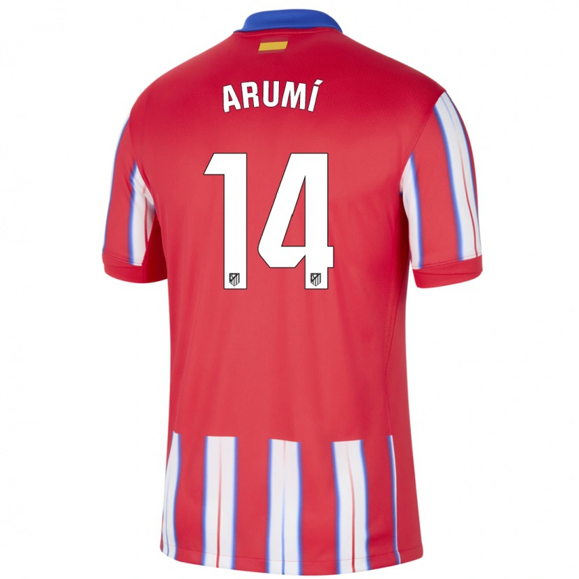 Danxen Bambino Maglia Joel Arumí #14 Rosso Bianco Blu Kit Gara Home 2024/25 Maglietta