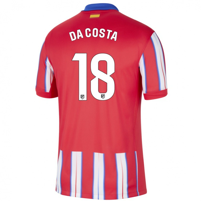Danxen Bambino Maglia Mario Da Costa #18 Rosso Bianco Blu Kit Gara Home 2024/25 Maglietta