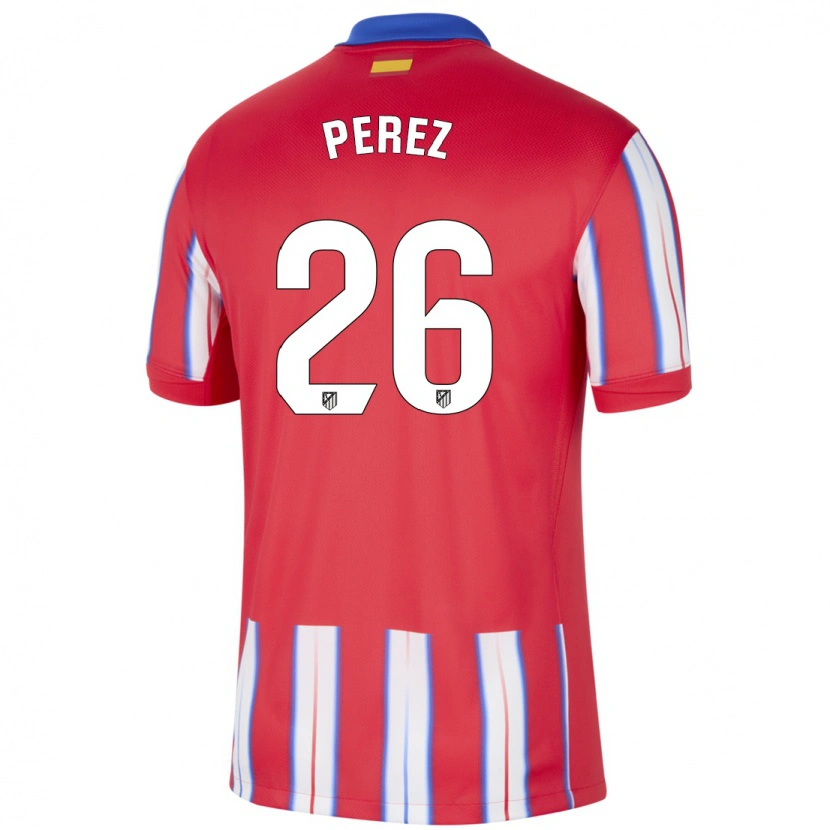 Danxen Bambino Maglia Xenia Perez #26 Rosso Bianco Blu Kit Gara Home 2024/25 Maglietta