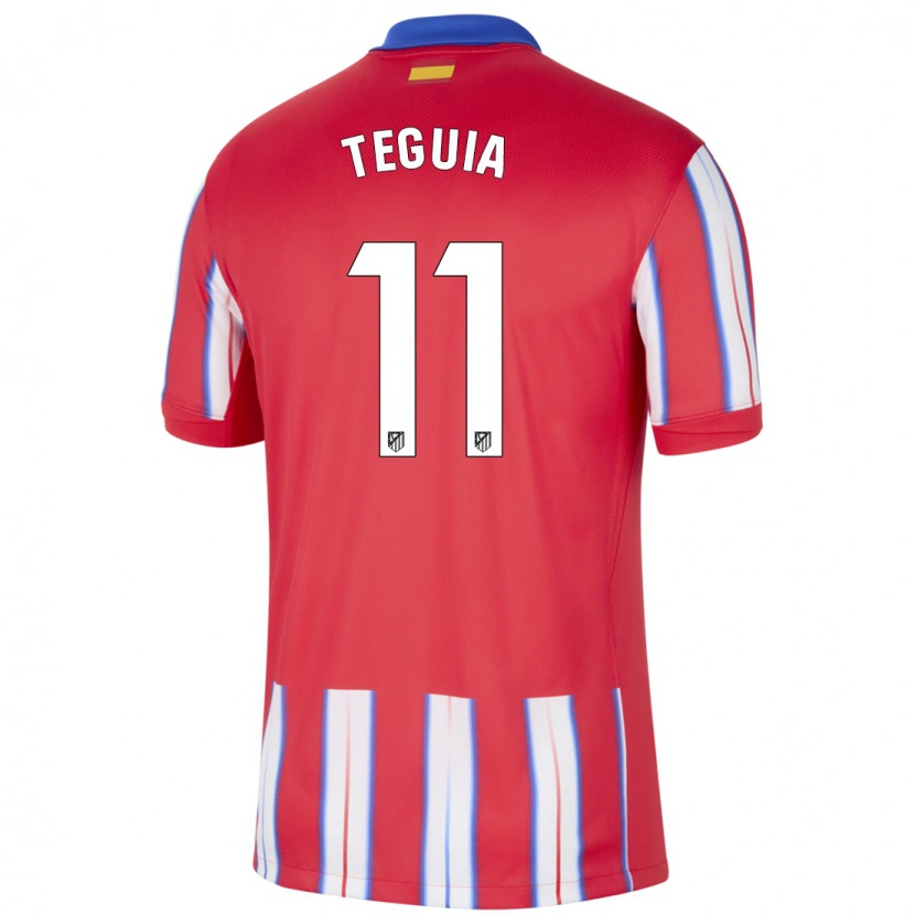 Danxen Bambino Maglia Cedric Teguia #11 Rosso Bianco Blu Kit Gara Home 2024/25 Maglietta