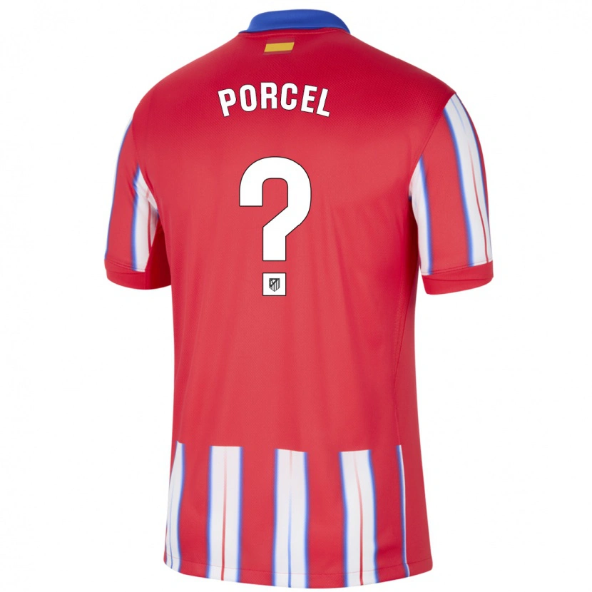 Danxen Bambino Maglia Roberto Porcel #0 Rosso Bianco Blu Kit Gara Home 2024/25 Maglietta