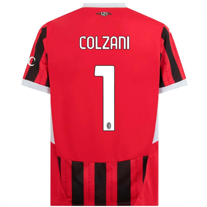 Danxen Bambino Maglia Edoardo Colzani #1 Rosso Nero Kit Gara Home 2024/25 Maglietta