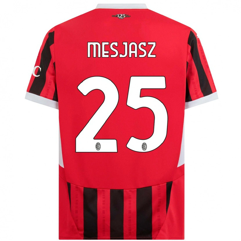 Danxen Bambino Maglia Małgorzata Mesjasz #25 Rosso Nero Kit Gara Home 2024/25 Maglietta