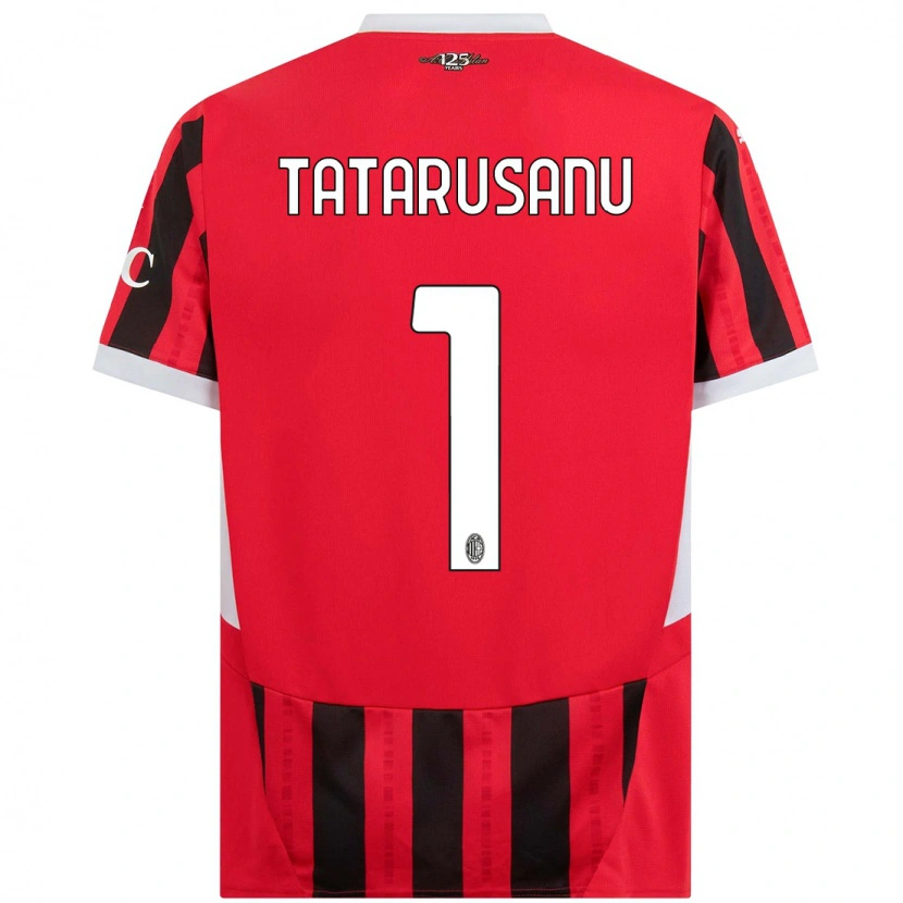 Danxen Bambino Maglia Ciprian Tatarusanu #1 Rosso Nero Kit Gara Home 2024/25 Maglietta