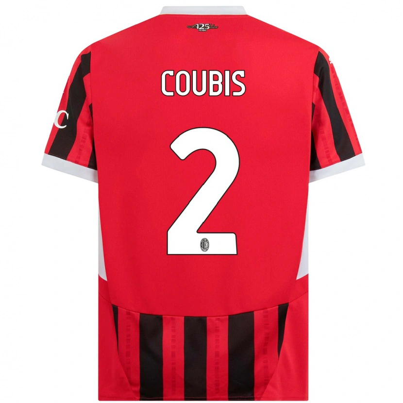 Danxen Bambino Maglia Andrei Coubis #2 Rosso Nero Kit Gara Home 2024/25 Maglietta