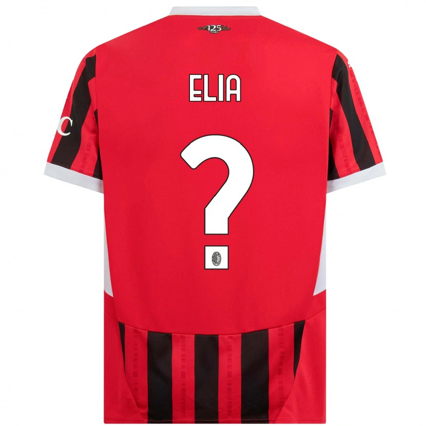 Danxen Bambino Maglia Emanuele Elia #0 Rosso Nero Kit Gara Home 2024/25 Maglietta