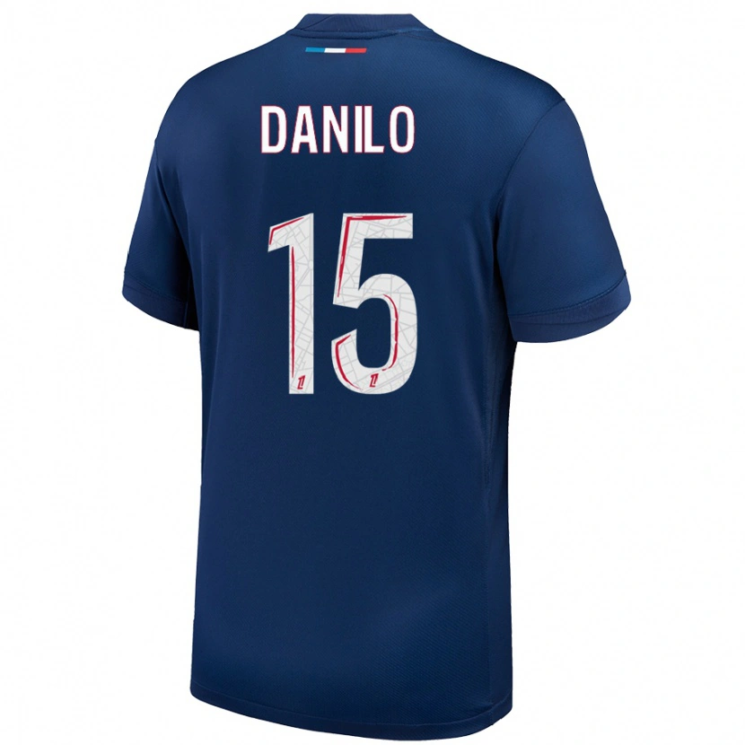 Danxen Bambino Maglia Danilo Pereira #15 Blu Navy Bianco Kit Gara Home 2024/25 Maglietta