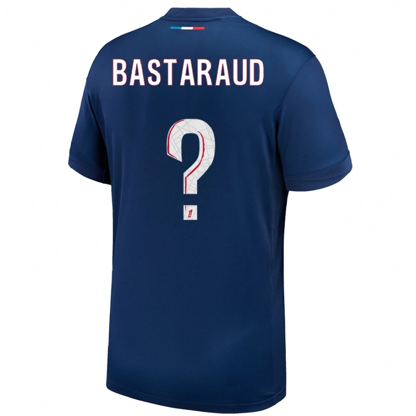 Danxen Bambino Maglia Yanis Bastaraud #0 Blu Navy Bianco Kit Gara Home 2024/25 Maglietta
