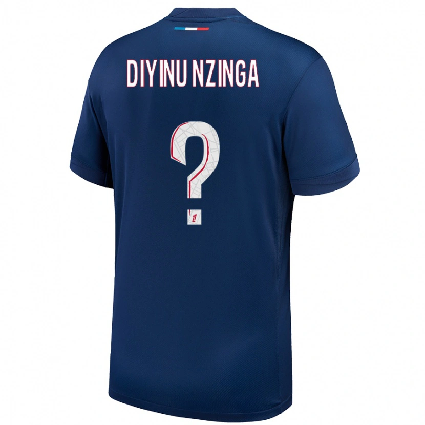 Danxen Bambino Maglia Vainqueur Diyinu Nzinga #0 Blu Navy Bianco Kit Gara Home 2024/25 Maglietta