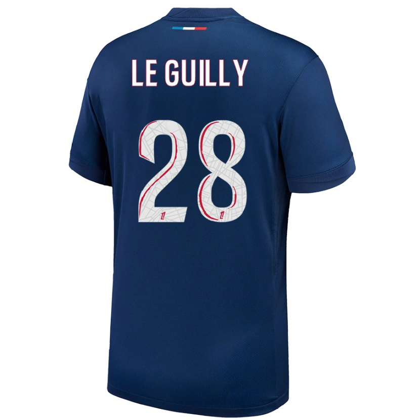 Danxen Bambino Maglia Jade Le Guilly #28 Blu Navy Bianco Kit Gara Home 2024/25 Maglietta