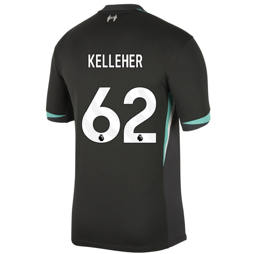 Danxen Bambino Maglia Caoimhín Kelleher #62 Nero Antracite Bianco Kit Gara Away 2024/25 Maglietta